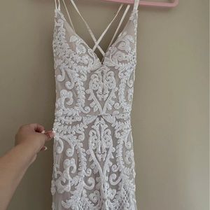 white tlc say yes to the prom , prom dress